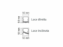 Profilo Led da Appoggio Linea Eclisse mm.9,5x9,9 cm.300 24v 11w mt. Strip Led 160 led/metro Nero 3000k | Luce Viva - immagine 5